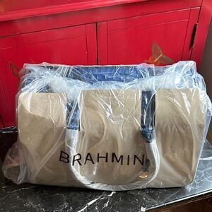 Brahmin Talulla Blue Viper Melbourne Travel Tote